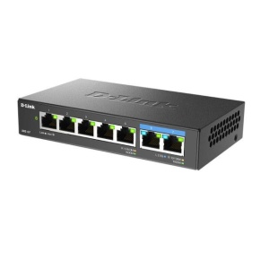 D-Link switch DMS-107, 7 porturi, Standarde si protocoale: IEEE 802.3 10BASE-T, IEEE 802.3u 100BASE-TX, IEEE 802.3ab 1000BASE-T, IEEE 802.3bz 2.5GBASE-T5 porturi Gigabit, 2 porturi 2.5Gbps, Capacitate 20 Gbps, fara ventilator, carcasa metal, - Img 2