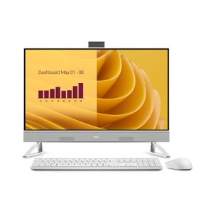 DELL All-In-One EC27250, 27-inch FHD (1920 x 1080) Narrow Border Infinity Touch Display with Wide Viewing Angle, 5MP IR Tilt Camera (White), Intel(R) Core(TM) 7 processor 150U (12MB cache, 10 cores, 12 threads, up to 5.4 GHz), NVIDIA(R) GeForce(R) MX570A