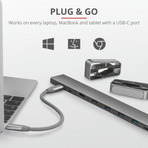 Dock USB Trust Dalyx, 10 porturi USB-C, aluminiu - Img 10
