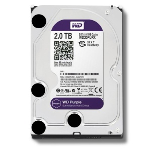 HDD Surveillance WD, 3.5", 2TB, PURPLE, SATA3, IntelliPower (5400rpm), 64MB