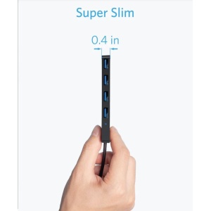 HUB USB Anker 4-in-1, porturi: 4 x USB 3.2 gen 1, conectare prin USB 2.0 (T), rata transfer 5 Gbps, ABS, negru - Img 3