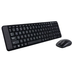 Kit tastatura + mouse Logitech MK220, tastatura fara fir standard, mouse optic, negru