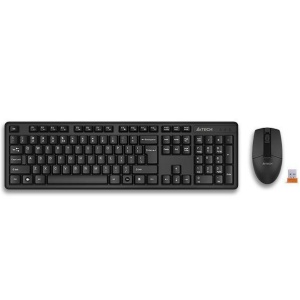 Kit TASTATURA si Mouse A4TECH, „GK-3+G3-330N", wireless, 104 taste format standard, mouse 1000dpi, 3/1 butoane, negru, „3330N” - Img 2