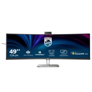 Monitor Philips 48.8" 49B2U6903CH/00, Curvature: 1800R, Diagonal (inch): 48.8, Diagonal (cm): 124, Aspect ratio: 32:9, Panel: VA, Resolution: 5120x1440, Refresh Rate: 120Hz, Response time GtG: 4ms, Brightness (max): 500 cd/m², Contrast (static) : 3000:1,