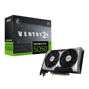 MSI GEFORCE RTX 5050 8G VENTUS 2X OC. Graphics processor family: NVIDIA, Graphics processor: GeForce RTX 5050. Discrete graphics card memory: 8 GB, Graphics card memory type: GDDR6, Memory bus: 128 bit. Maximum resolution: 7680 x 4320 pixels. DirectX