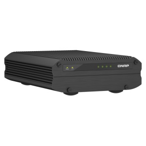 NAS QNAP I410X 4-Bay, CPU Intel® Atom® x6425E 4-core/4-thread Processor, RAM onboard 8GB (not expandable), 2.5" SATA SSD 6Gbps HDD (neincluse), LAN: 10 x 2.5GbE, Desktop, Adapter, garantie 3 ani