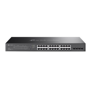Omada 28-Port Gigabit Smart Switch with 16-Port PoE+ PORT: 24× Gigabit Ports (16×PoE+ and 8× Non-PoE), 4× Gigabit SFP Slots SPEC: 16× 802.3at/af, 150 W PoE Power, 1U 19-inch Rack-mountable Steel Case, Fanless FEATURE: Integration with Omada SDN
