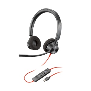 Poly Blackwire 3320 Stereo Microsoft Teams Certified USB-C Headset +USB-C/A Adapter