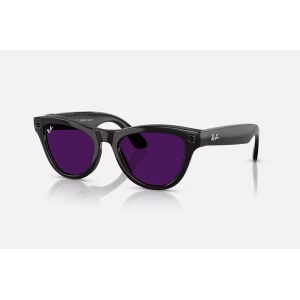 Ray-Ban Meta Skyler AI Glasses Shiny Black/Transitions Amethyst
