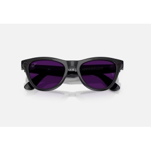 RayBan Meta SKYLER High Bridge Fit - Shinny Black - Amethyst Transitions® Gen2 - Img 4