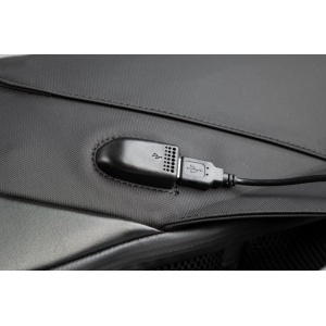 Rucsac notebook Serioux, SMART TRAVEL ST9590, dimensiuni 31 x 16 x 46 cm, rezistent la apa, compartimente multiple, compartiment separat pentru notebook: max. 15.6", bretele ajustabile, port de încărcare USB, buzunar ascuns la spate, material poliester - Img 5