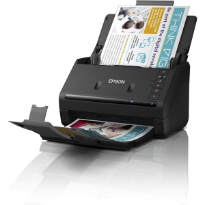 Scanner Epson WorkForce ES-500WII, dimensiune A4, tip sheetfed, Duplex, viteza scanare: 35 ppm mono si color, rezolutie optica 600 X 600dpi, senzor CIS, capacitate: 50 coli, tehnologie ReadyScan LED, Scanare catre BMP, JPEG, TIFF, multi-TIFF, PDF,