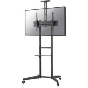 Stand podea mobil/fix Neomounts FL50-550BL1; pentru display-uri cu diagonale 37"-70", sistem de prindere VESA 100x100~600x400, greutate maxima suportata 50kg, tilt +5°/-12°, inaltime reglabila manual 1285-1450mm; management cabluri, 2 stalpi; dimensiuni