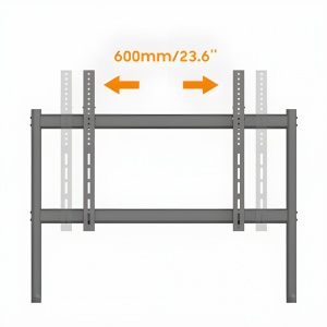 Stand TV mobil Serioux TV15068FW, compatibilitate dimensiune ecran 50"-86, dimensiuni 1067x801x1725mm, VESA: 200x200, 300x200, 400x200, 300x300, 400x300, 400x400, 600x400, 800x400, 600x600, 800x600, greutate maxima suportata 120 kg, tv reglabil in - Img 5