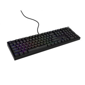 Tastatura gaming mecanica cu fir Genesis Thor 404 , iluminare RGB, switch-uri Peach, 107 taste, 11 butoane multimedia, negru
