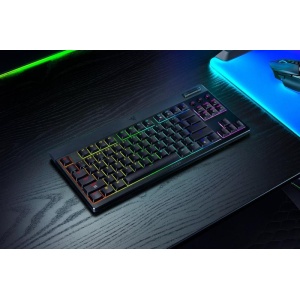 Tastatura mecanica wireless Razer Blackwidow V4 Low profile HyperSpeed TKL, switch Razer™ Low-profile Mechanical Switches (Orange Tactile Switch), 110 taste, iluminare Razer™ Chroma RGB, negru
