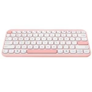 Tastatură wireless ASUS Marshmallow KW100, Bluetooth 5.0, multi-device (3 dispozitive), scissor keys cursă 1,6 mm, 2 niveluri kickstand, 2×AAA autonomie până la ~24 luni, dimensiuni 282×130×18,4 mm, greutate 374,8 g, compatibilă Windows, ChromeOS, macOS, - Img 2