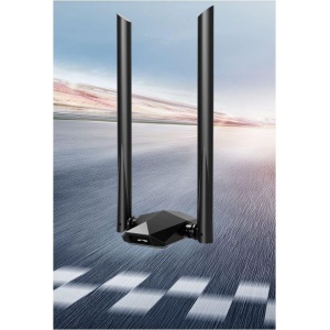Tenda USB Adapter U18A, AX1800 Dual-band Wireless, WI-FI 6, USB 3.0, 2 x antene externe 5 dbi, Dimensiuni: 243.8 x 101 x 27 mm, Standard wireless: IEEE802.11ax/ac/n/a 5 GHz, IEEE802.11ax/b/g/n 2.4 GHz, Viteza transfer: 5 GHz: până la 1201 Mbps, 2.4 GHz: