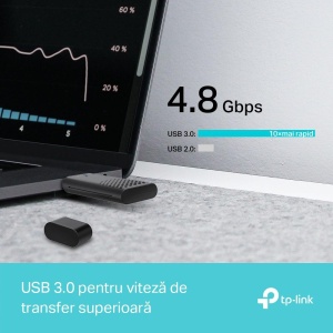 TP-Link ARCHER TX20U Adaptor USB Wireless AX1800 cu două antene High- Gain, Dimesnsiuni; 84 × 156.3 × 19.2 mm, Standarde Wireless: IEEE 802.11a/b/g/n/ac/ax, Rada semnal: 2.4 GHz: 574Mbps, 5 GHz: 1201Mbps, Securitate Wireless: WEP, WPA/WPA2/WPA3, - Img 4