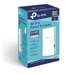 TP-link AX1800 Wi-Fi6 Range Extender, RE600X, Dual-Band, Standarde wireless: IEEE 802.11a/n/ac/ax 5GHz, IEEE 802.11b/g/n/ax 2.4GHz, interfata: 1 x 10/100/1000, Dimensiuni: 78×36×149 mm, 2 x antene interne, viteza wireless: 574 Mbps la 2.4GHz, 1201 Mbps - Img 3