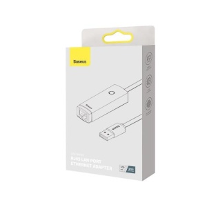 ADAPTOR RETEA Baseus Lite, USB 2.0 to RJ-45 10/100 Mbps Adapter, metalic, LED, gri - Img 2
