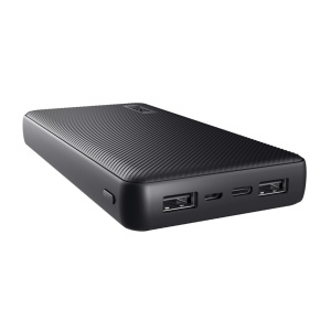 Baterie externa Trust Primo 20.000mAh, 3 porturi: 2 x USB-A (12W) si 1 x USB-C (15W), negru