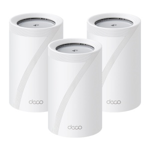 BE11000 Whole Home Mesh Wi-Fi 7 System(Tri-Band) SPEED: 688 Mbps at 2.4 GHz + 4324 Mbps at 5 GHz + 5765 Mbps at 6 GHz SPEC: Internal Antennas, 2 × 5 Gigabit Ports + 1 × 2.5 Gigabit Port (WAN/LAN auto-sensing), 1× USB Port, 240MHz for 5 GHz and 320MHz for