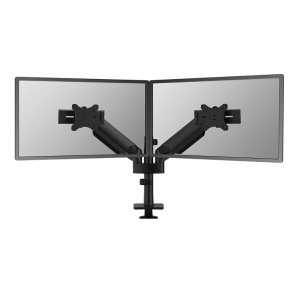 Brat dublu monitor Neomounts DS65S-950BL2; pentru display-uri cu diagonale 24"-34", sistem de prindere VESA 75x75~100x100, greutate maxima suportata 11 - per ecrankg, full motion, tilt +70°, swivel 90°, rotate 90°; gas spring; culoare negru. Garantie 5