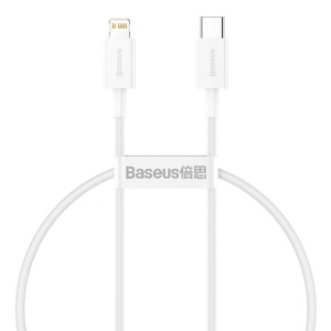 CABLU alimentare si date Baseus Superior, Fast Charging Data Cable pt. smartphone, USB Type-C la Lightning Iphone PD 20W, 0.25m, alb