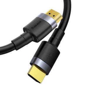 CABLU video Baseus Cafule, HDMI (T) la HDMI (T), rezolutie maxima 4K UHD (3840 x 2160) la 60 Hz, conectori auriti, 1m, negru - Img 3