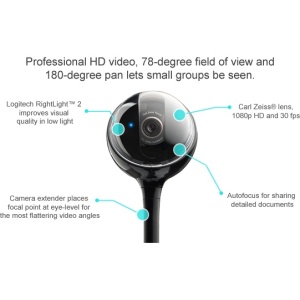 Camera videoconferinta Logitech BCC950, rezolutie Full HD 1080p - Img 5