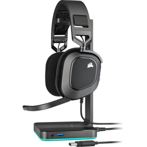 Casti Gaming cu microfon Corsair HS80 Surround 7.1, 20Hz - 40 kHz, 32ohm, 116db, driver 50mm, negru - Img 3