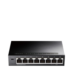 CUDY 8-Port Gigabit Ethernet Switch, 8 10/100/1000M RJ45 Ports, IGMP Snooping, Loop Detection/Prevention, 802.1p/DSCP QoS, Desktop Metal Case, Power Saving, Plug & Play, Wall-Mount