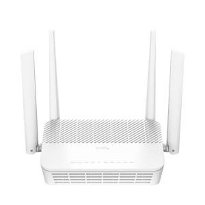 CUDY Router AX3000 2.5G Dual Band Wi-Fi 6 Mesh PoE, Chipset MT7981BA+MT7976CN+MT7531AE+RTL8221B, standard 802.11ax/ac/a/b/g/n, 2402Mbps la 5GHz + 574Mbps la 2.4GHz, 1 x 2.5G Port(PoE-IN,802.3at/af sau PoE pasiv), 4 x porturi 10/100/1000Mbps, 4 x 5dBi