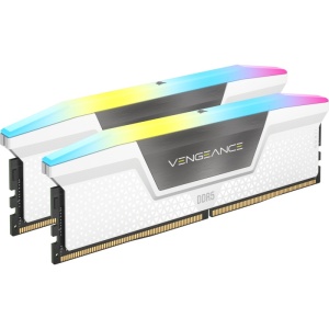 Memorie RAM CORSAIR Vengeance RGB White 32GB (2x16) DDR5 6000MHz CL40 Dual Channel Kit, 1.35V, XMP 3.0, white