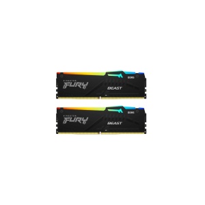 Memorie RAM Kingston DDR5 64GB 6000Mhz CL40 1.35V 1.35V Dual Channel Kit Fury Beast Black RGB XMP