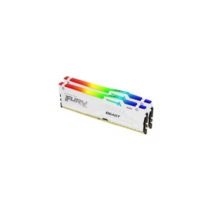 Memorie RAM Kingston DIMM DDR5 32GB 5200MHz CL36 1.35V FURY BeastWhite RGB Kit of 2