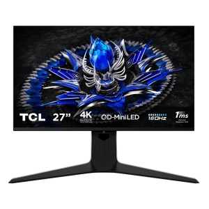 Monitor TCL 27" 27R83U, Diagonal (inch): 27, Diagonal (cm): 69, Aspect ratio: 16:9, Panel: QD-Mini LED, Resolution: 3840x2160, Refresh Rate: 160Hz, Response time GtG: 1ms, Brightness (max): 1600 cd/m², Contrast (static) : 4000:1, Viewing angle: 178/178,