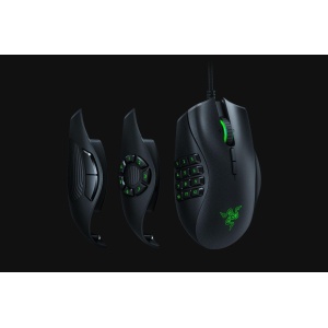 Mouse Razer, 5G optical sensor, Naga Trinity, 3 interchangeable side plates with 2, 7 and 12-button configurations, Up to 19 programmable buttons, 16000dpi,1000Hz Ultrapolling, Up to 450 inches per second/50 G acceleration, Razer Synapse 3 (Beta) - Img 4