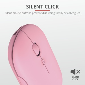 Mouse Trust Puck, Rechargeable Bluetooth, roz - Img 2