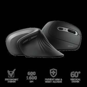 Mouse Trust Verro Ergonomic 1600 DPI, ng - Img 1
