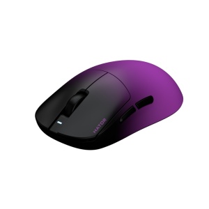Mouse wireless Hator Quasar 3 ULTIMA 8K, senzor PixArt PAW3950, switch HATOR® Optical 100M, conectivitate 2.4GHz, bluetooth si USB, polling rate pana la 8000Hz, rezolutie maxima 30000 DPI, capacitate baterie 300 mAh, durata de viata baterie in modul