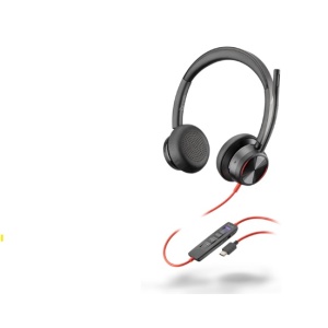 Poly Blackwire 8225 Stereo Microsoft Teams Certified USB-C Headset +USB-C/A Adapter
