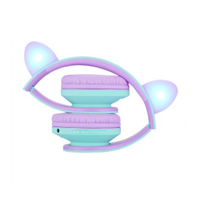 PowerLocus Casti pentru copii wireless KidsCats Purple/Teal - Img 3