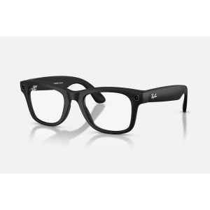 Ray-Ban Meta Wayfarer Gen 2 AI Glasses Matte Black/Clear (Large)