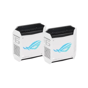 Router Wireless Asus GT6(W-2-PK)White, tri-band, WI-FI 6, Standard retea: WiFi 6 (802.11ax), IPv4, IPv6, Backwards compatible with 802.11a/b/g/n/ac Wi-Fi, segment AX10000, , 2.4GHz 574Mbps, 5G-1Hz 4804Mbps, 5G-2 4804Mbps, 9 antene interne, Procesor