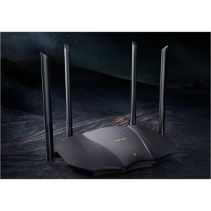 Router Wireless TENDA RX9, Gigabit, Dual-Band, AX3000, Wi-Fi 6, Standarde si protocoale: IEEE 802.3, IEEE 802.3u, IEEE 802.3ab, interfata: 1 port WAN 10/100/1000 Mbps, 3 porturi LAN 10/100/1000 Mbps, 4 x antene externe 6dbi, Dimensiuni: 272.44 x 162.85 x