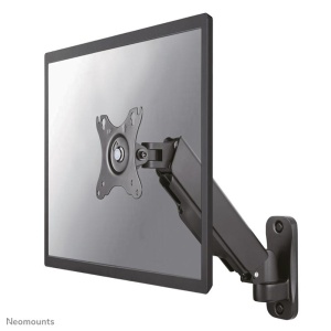 Suport perete Neomounts WL70-440BL11; pentru display-uri cu diagonale 17"-32", sistem de prindere VESA 75x75~100x100, greutate maxima suportata 9kg, full motion, tilt +90/-45°, swivel +/-180°, rotate 360°, inaltime reglabila manual 0-250mm; gas spring;