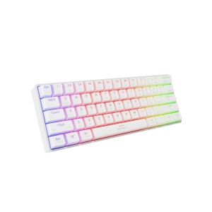 Tastatura gaming mecanica wireless Genesis Thor 660 G2 60% , iluminare RGB, switch Tactile, switch model Gateron Brown, numar taste 61, 13 butoane multimedia, lungime cablu 1.5m, dimensiuni 293 x 102 x 39 mm, alb