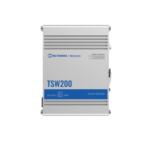 TELTONIKA INDUSTRIAL 8Port Unmanaged POE TSW200, Interfata: 8 x ETH ports, 10/100/1000 Mbps, supports auto MDI/MDIX crossover, 2 x SFP ports, Standarde wireless: 802.3i, 802.3u, 802.3ab, 802.3x, 802.3az, 802.3ad, Porturi POE: 1-8, Buget POE: 240W, Latime